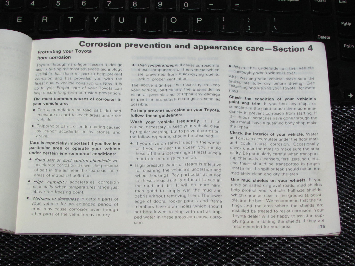 Toyota Celica (1985) Owners Manual