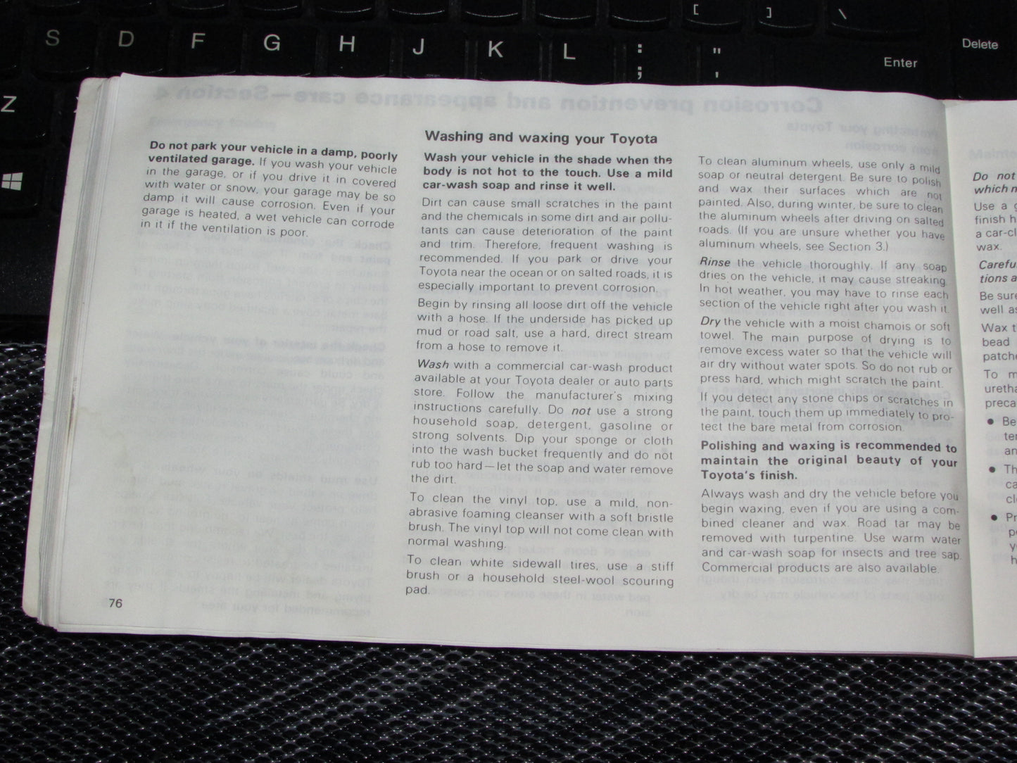 Toyota Celica (1985) Owners Manual