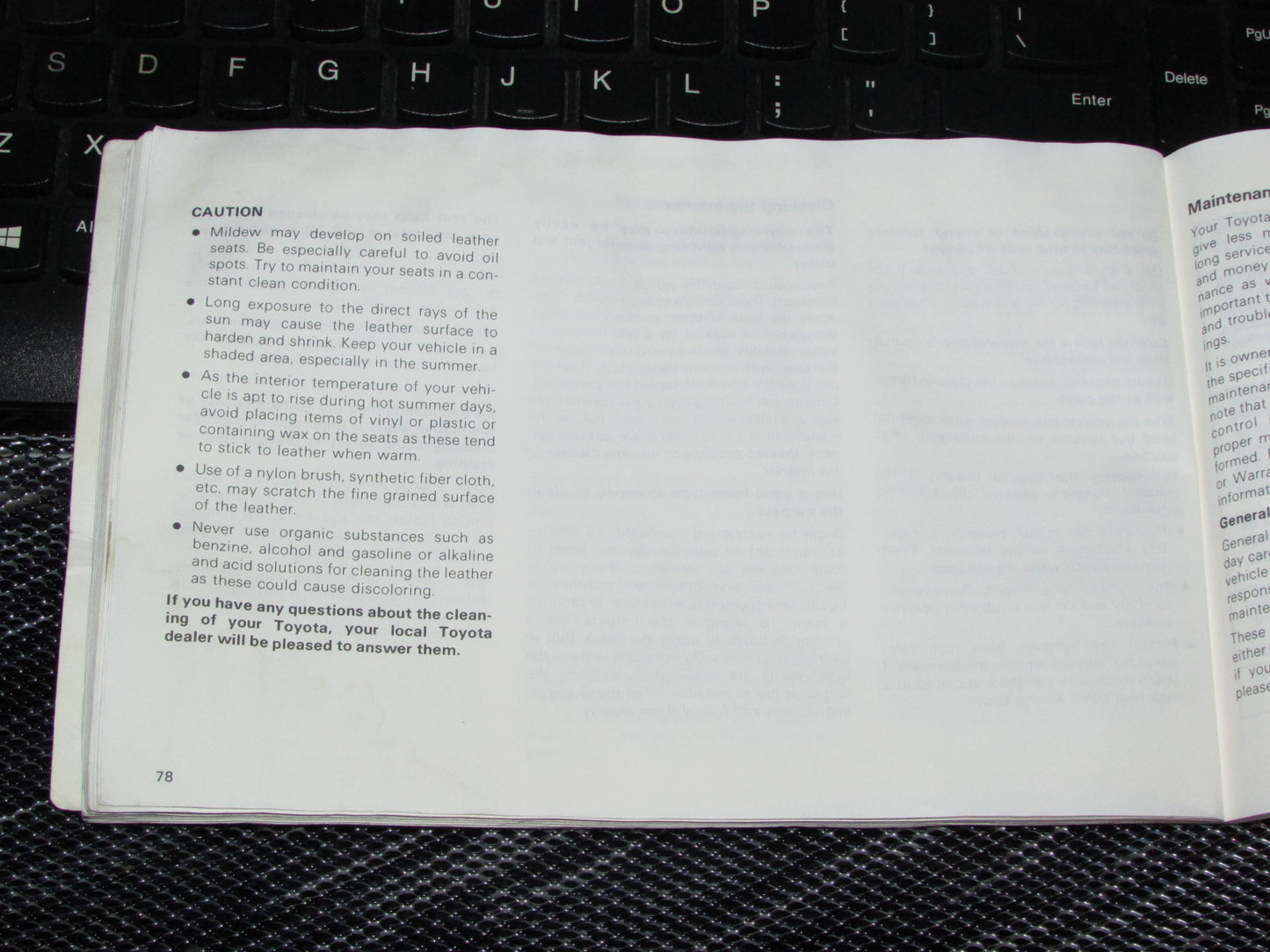 Toyota Celica (1985) Owners Manual