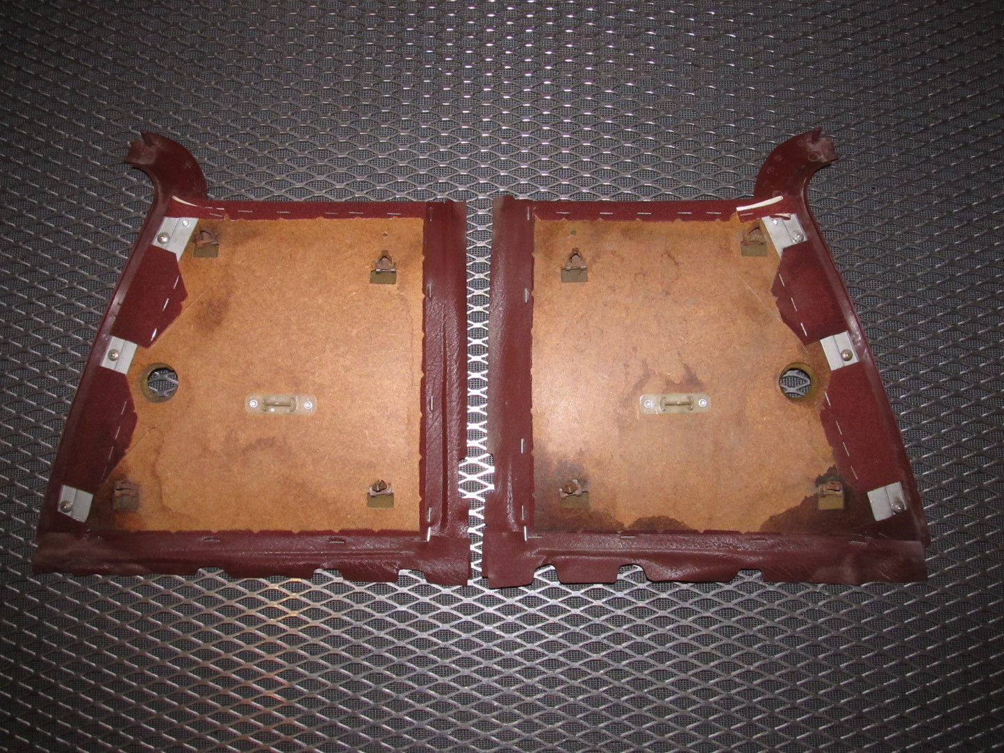 84 85 Mazda RX7 OEM Rear Quarter Seat Belt Panel Cover Set