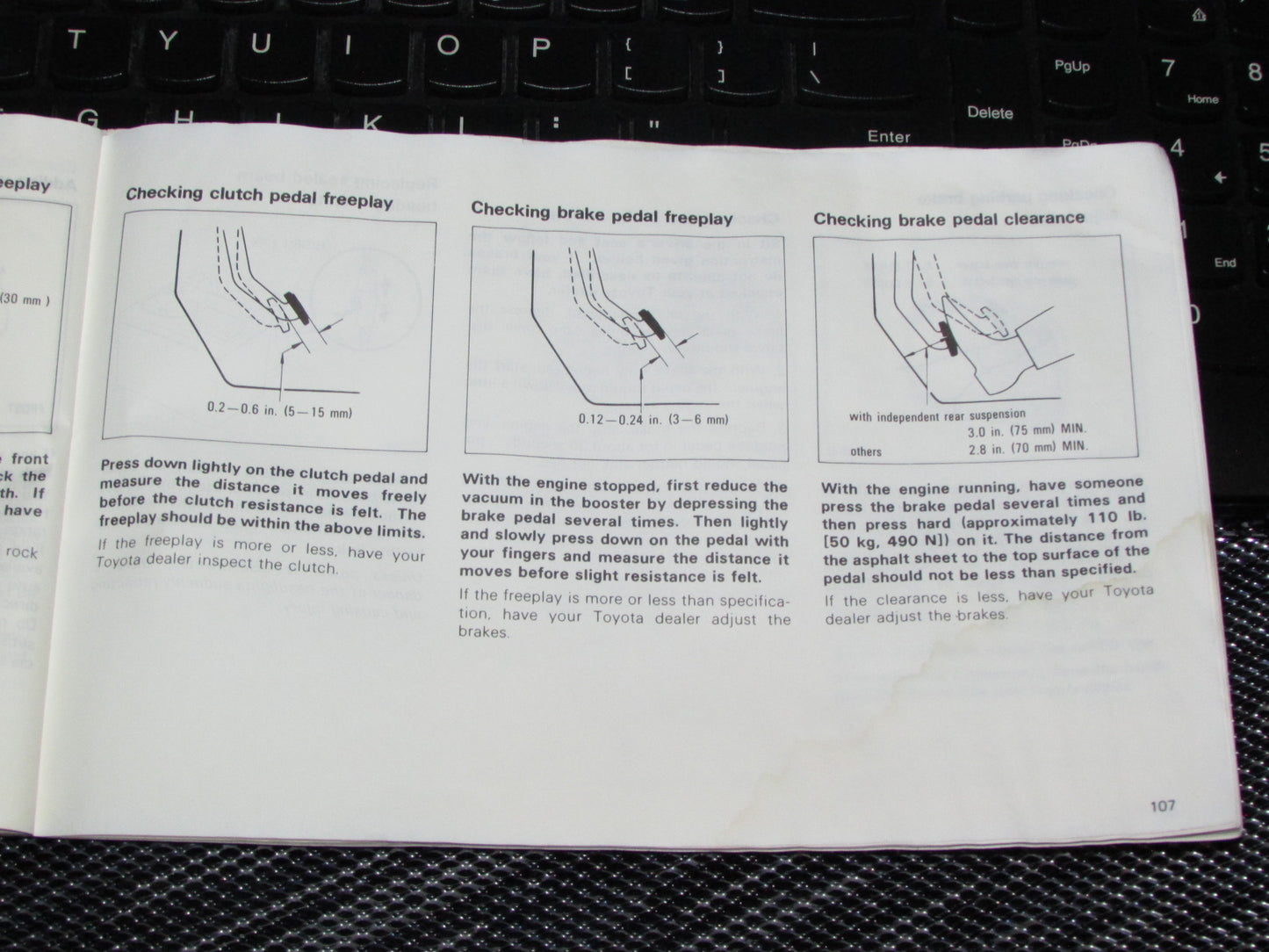 Toyota Celica (1985) Owners Manual