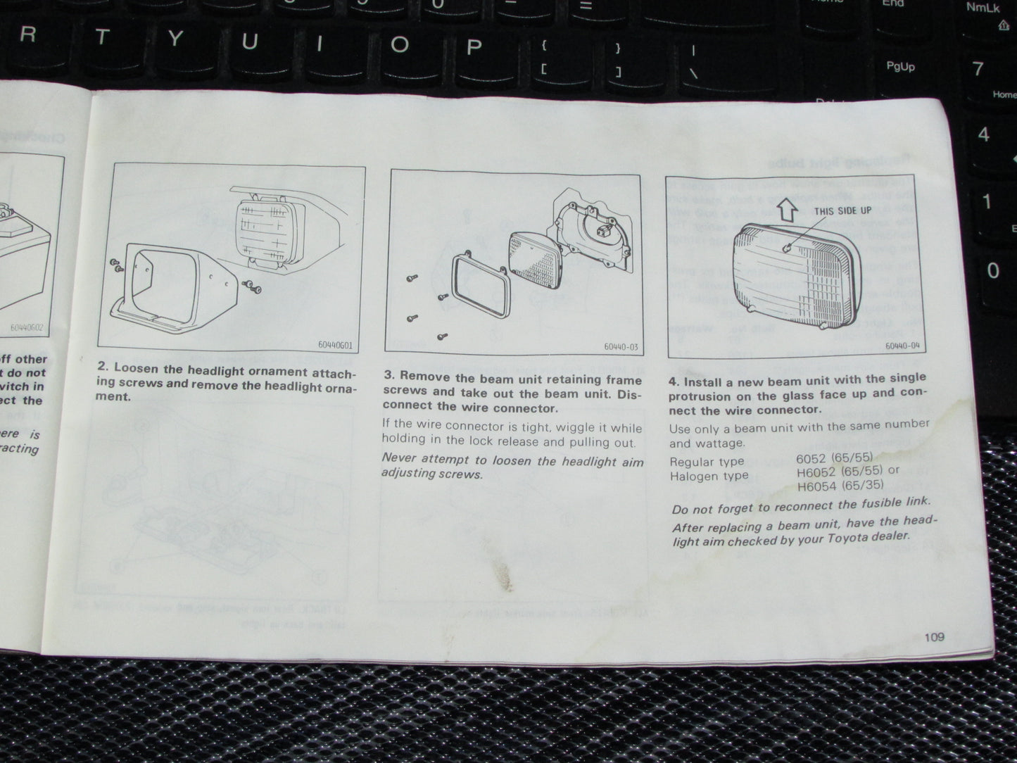 Toyota Celica (1985) Owners Manual