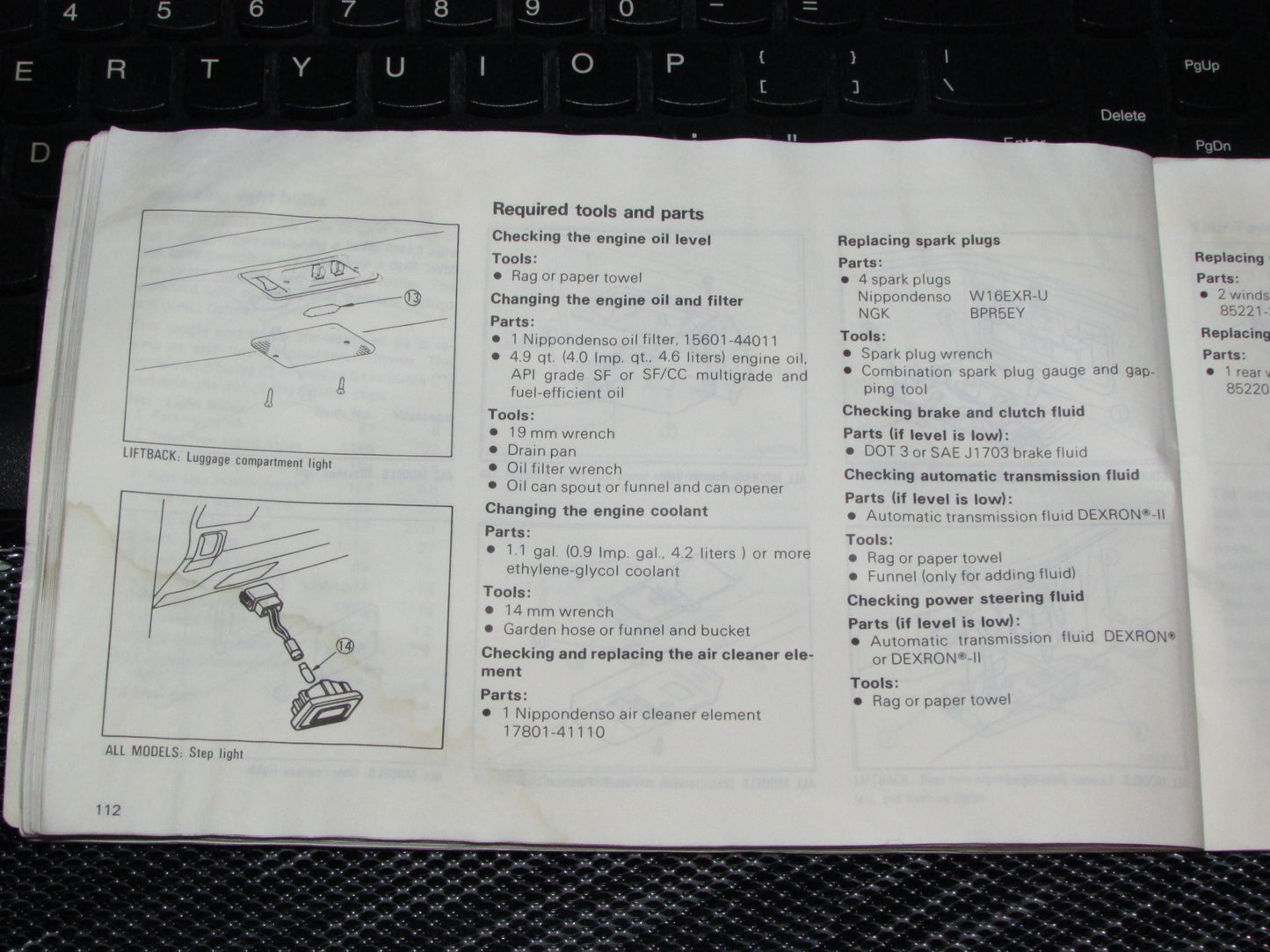 Toyota Celica (1985) Owners Manual