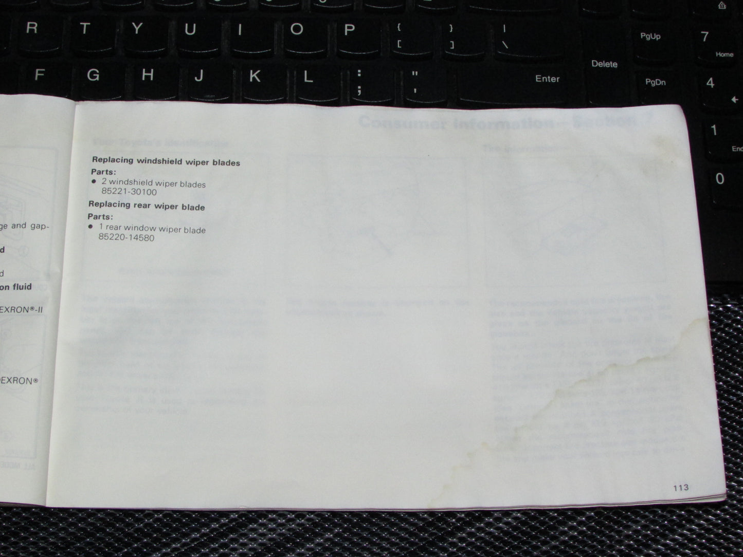 Toyota Celica (1985) Owners Manual