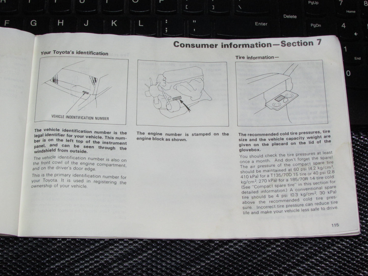 Toyota Celica (1985) Owners Manual