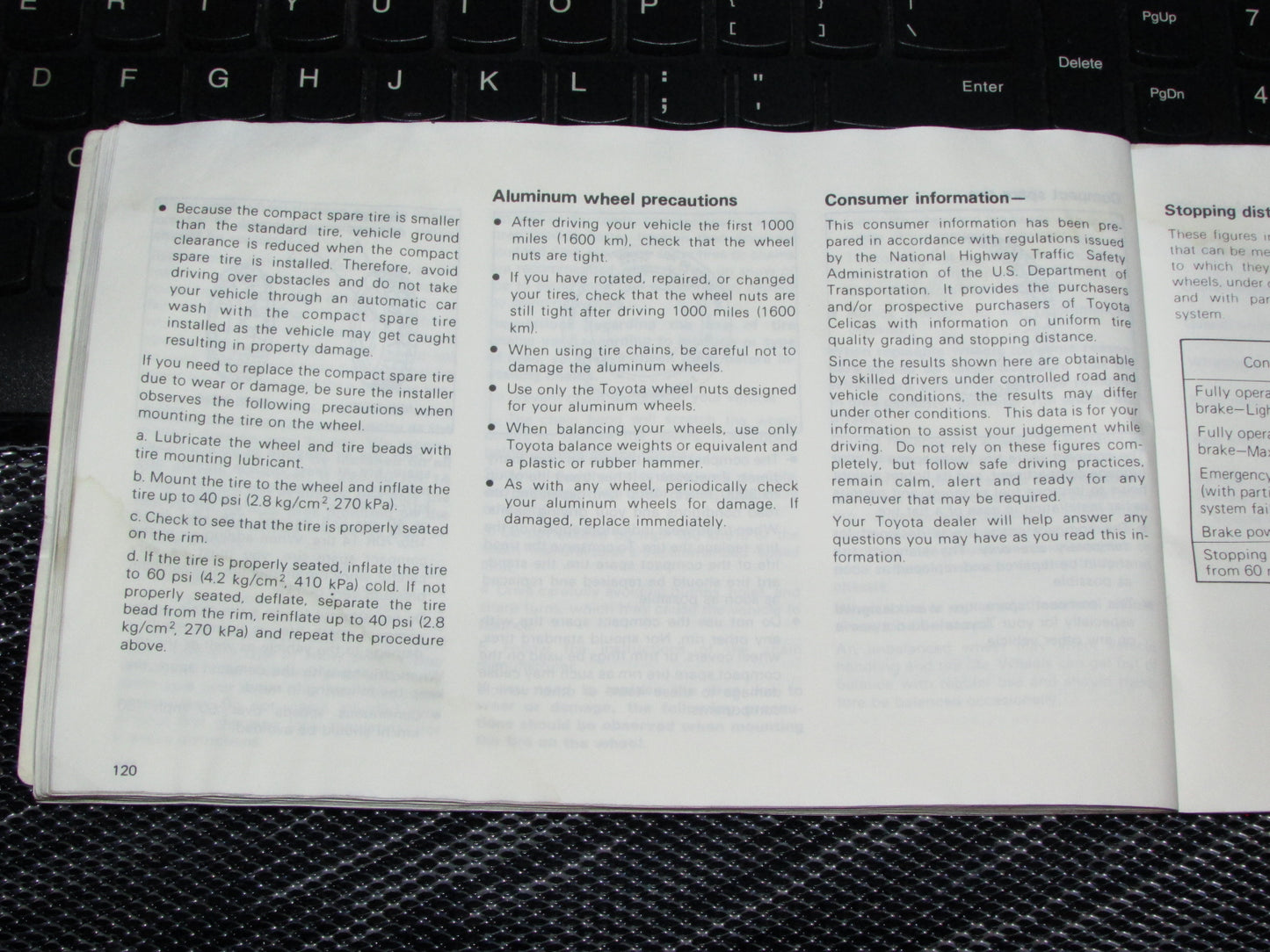 Toyota Celica (1985) Owners Manual