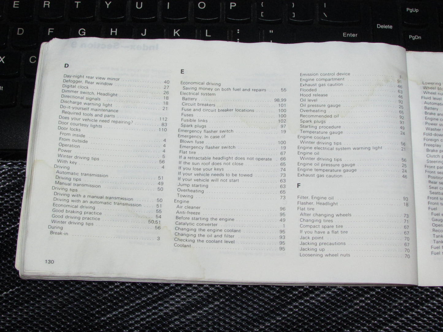 Toyota Celica (1985) Owners Manual