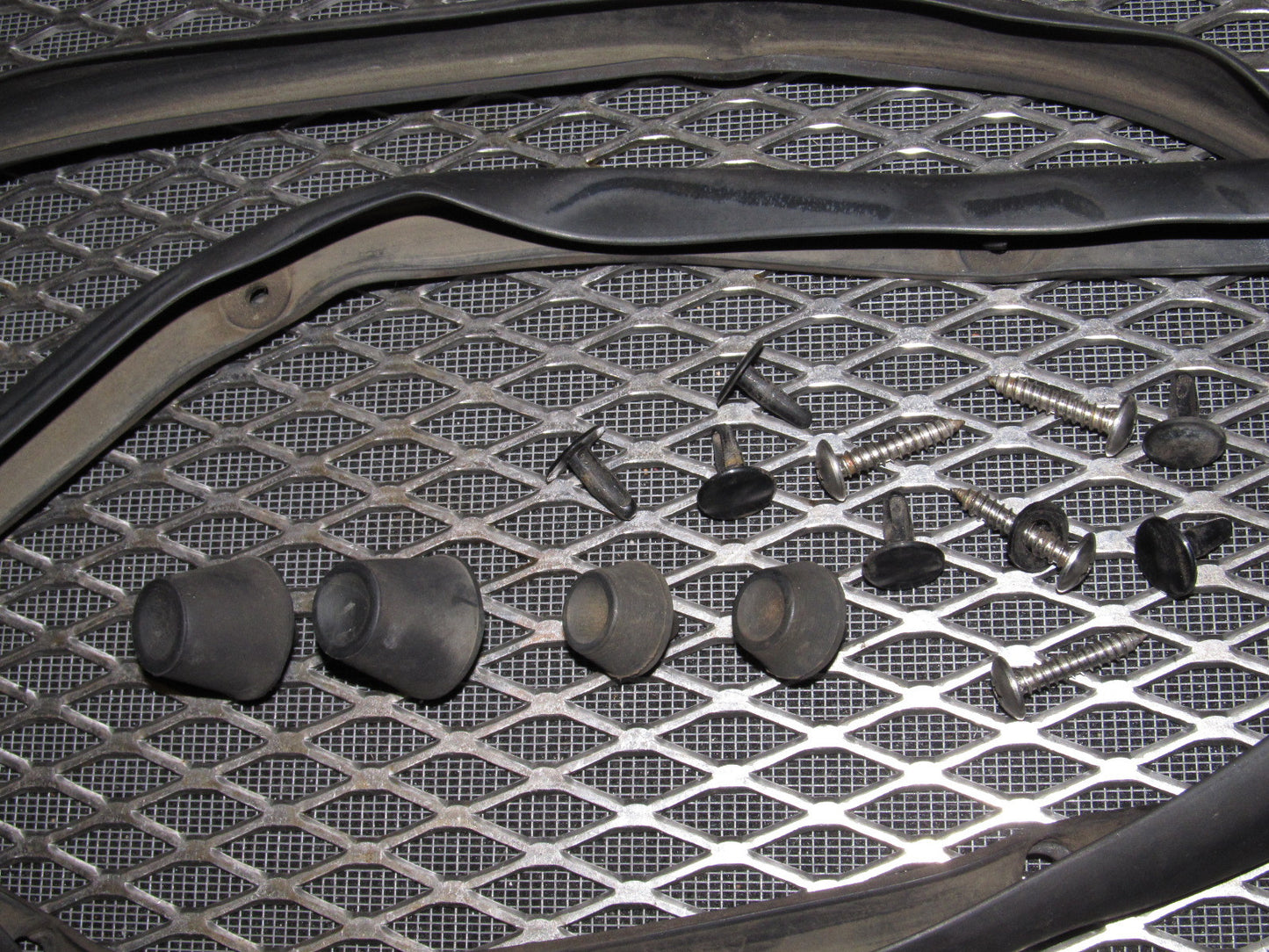 84 85 Mazda RX7 OEM Hood Stopper & Stripping