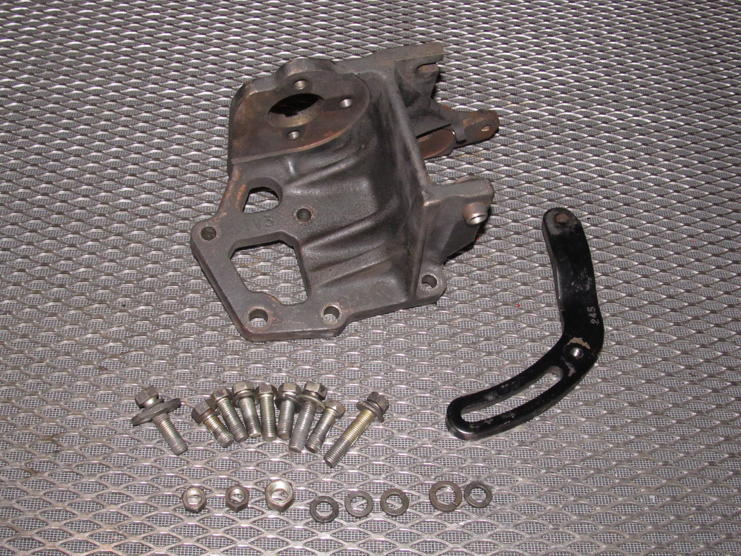 84 85 Mazda RX7 OEM 12A Power Steering Pump & A/C Compressor Mounting Bracket