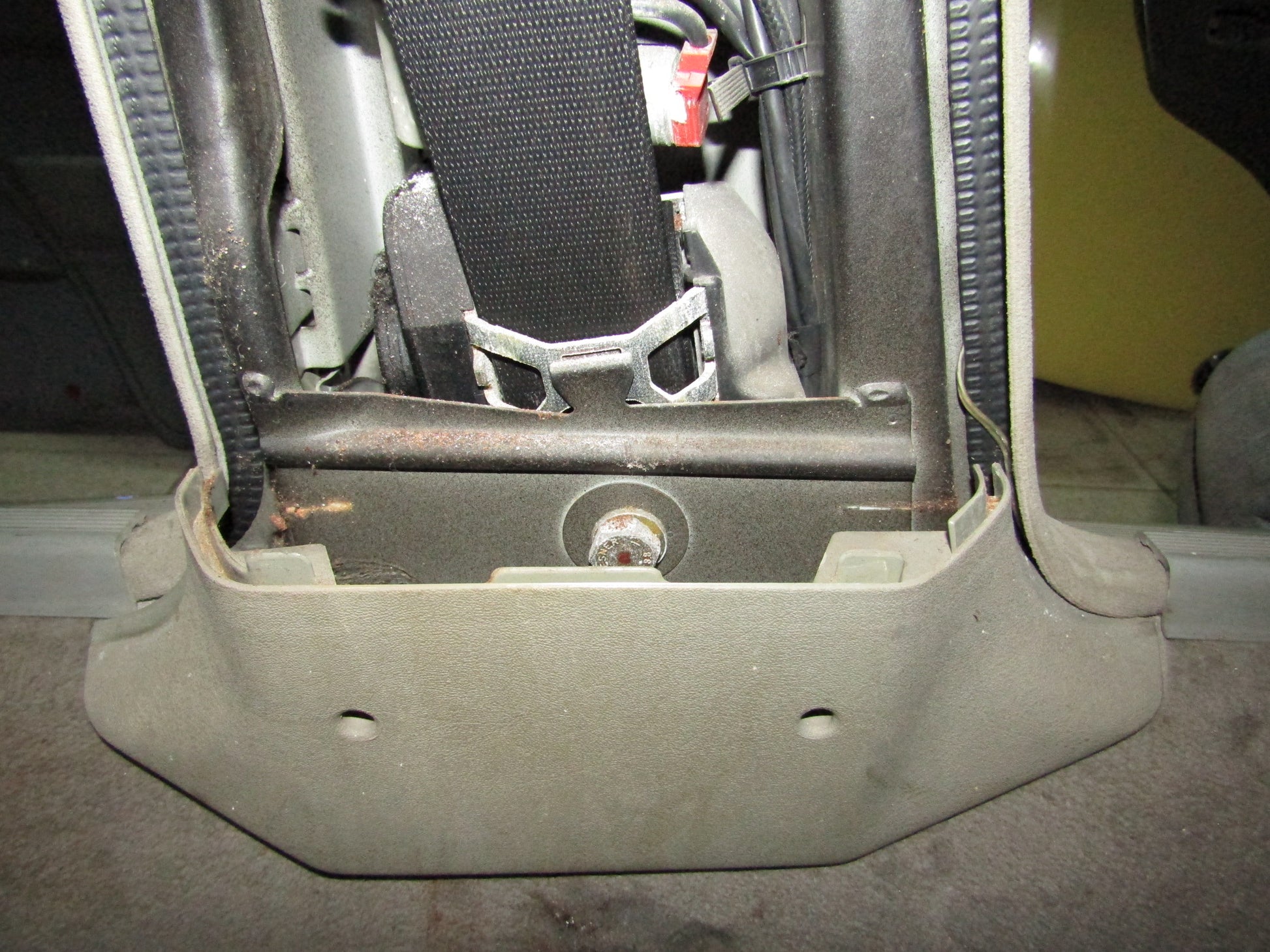 86-93 Mercedes Benz 300E OEM Front Seat Belt Pillar Lower Trim Cover - Left