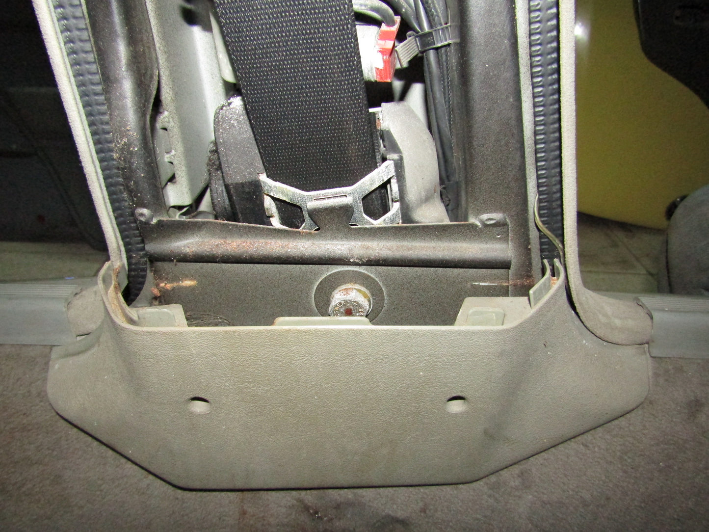 86-93 Mercedes Benz 300E OEM Front Seat Belt Pillar Lower Trim Cover - Left