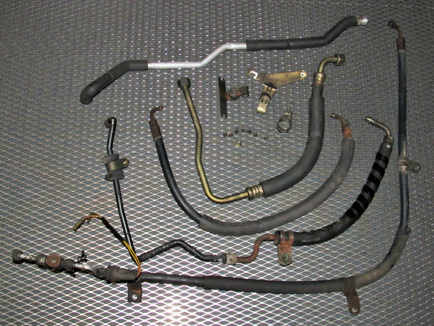 84 85 Mazda RX7 OEM 12A A/C Fitting Hose Set