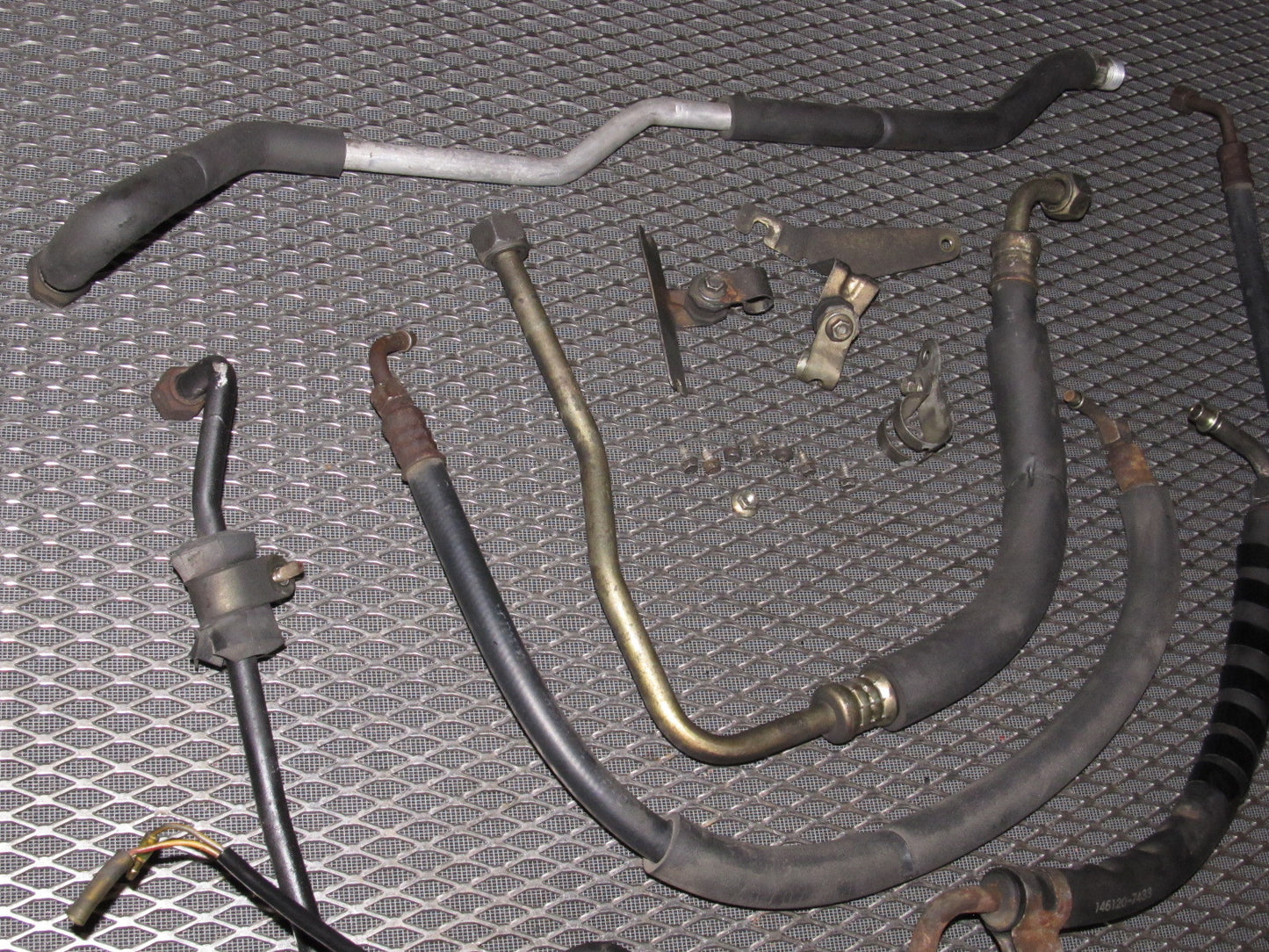 84 85 Mazda RX7 OEM 12A A/C Fitting Hose Set