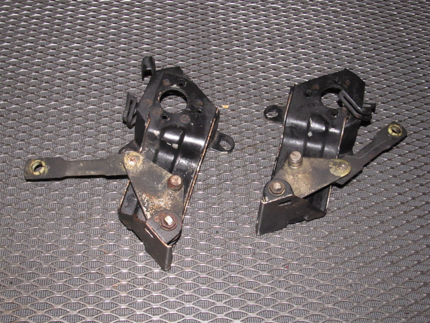 84 85 Mazda RX7 OEM Headlight Motor Bracket Set