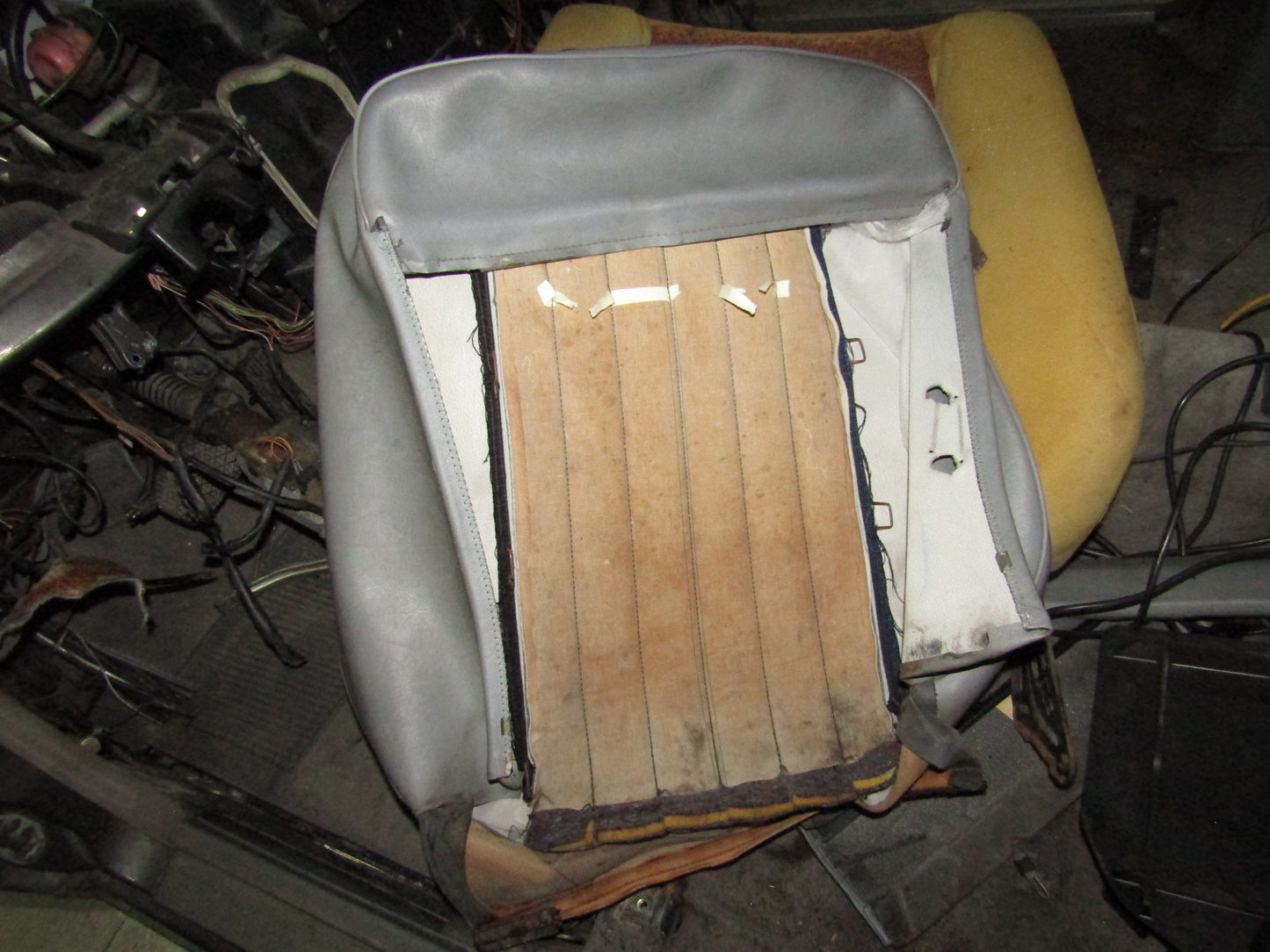 86-93 Mercedes Benz 300E OEM Front Back Seat Leather Skin Cover - Left
