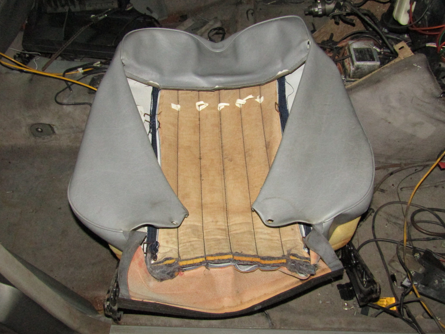 86-93 Mercedes Benz 300E OEM Front Back Seat Leather Skin Cover - Right