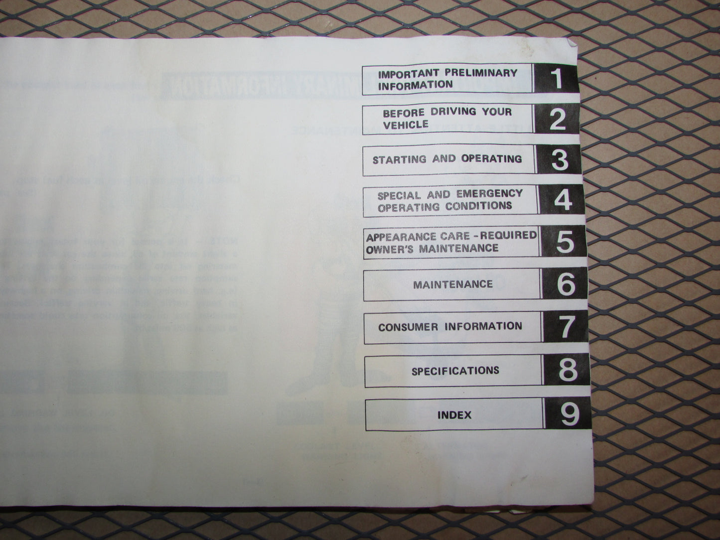 Mazda RX7 (1984) Owners Manual