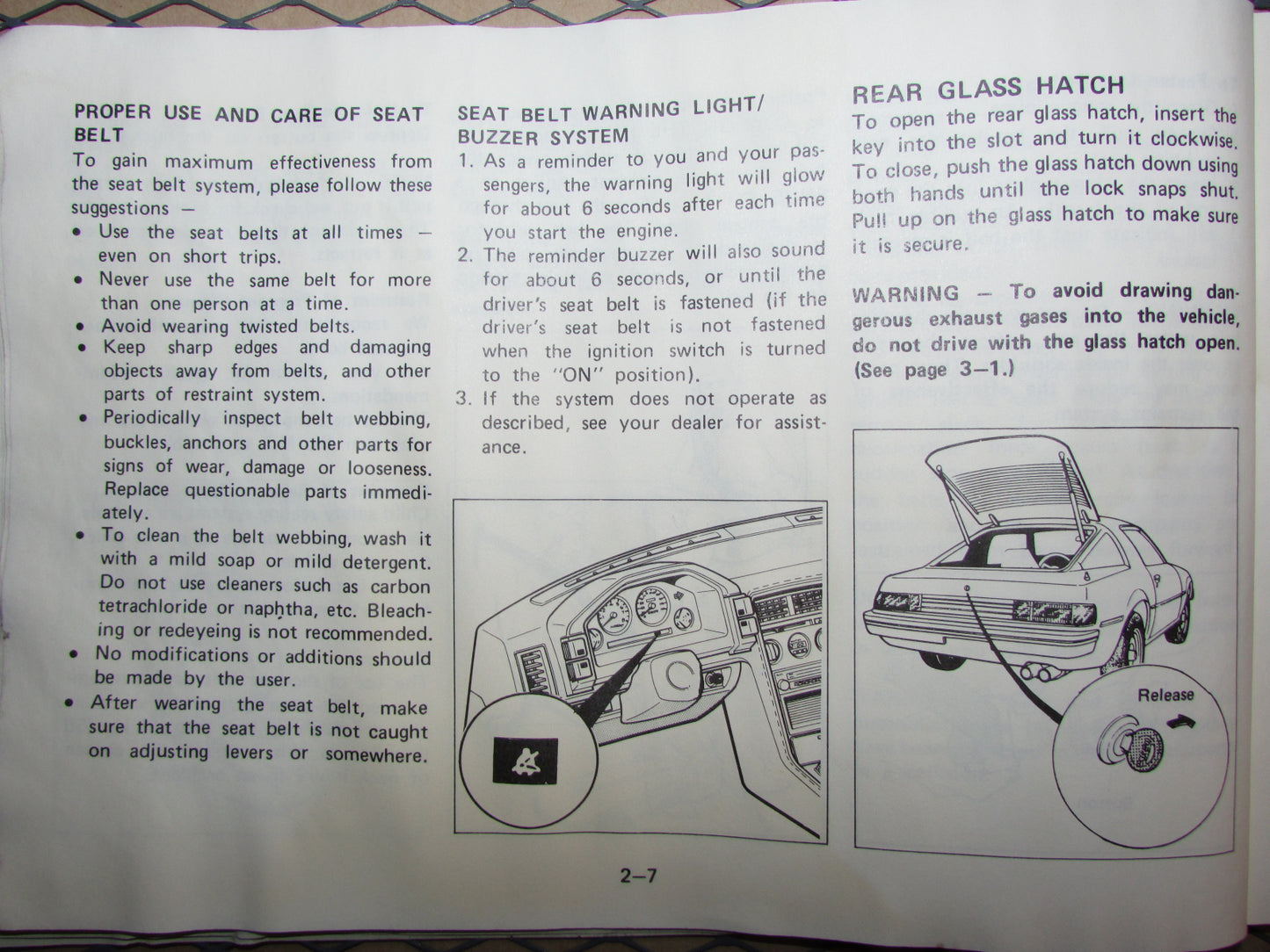 Mazda RX7 (1984) Owners Manual