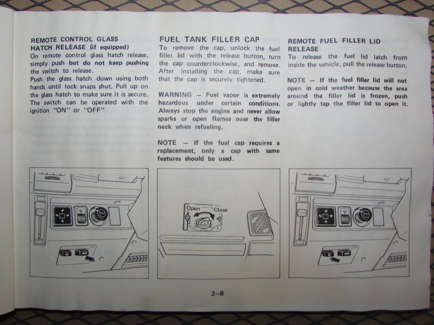 Mazda RX7 (1984) Owners Manual