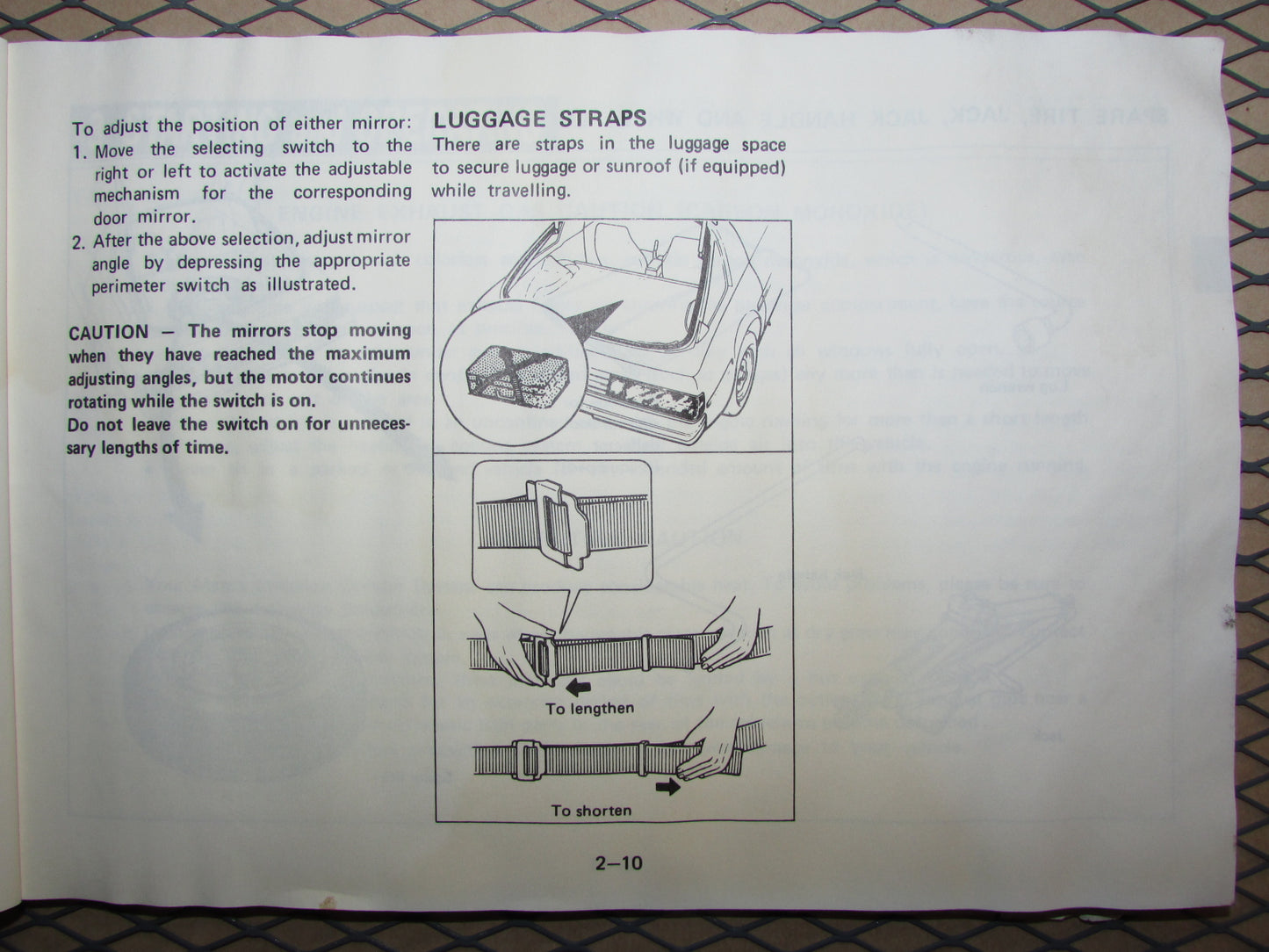 Mazda RX7 (1984) Owners Manual
