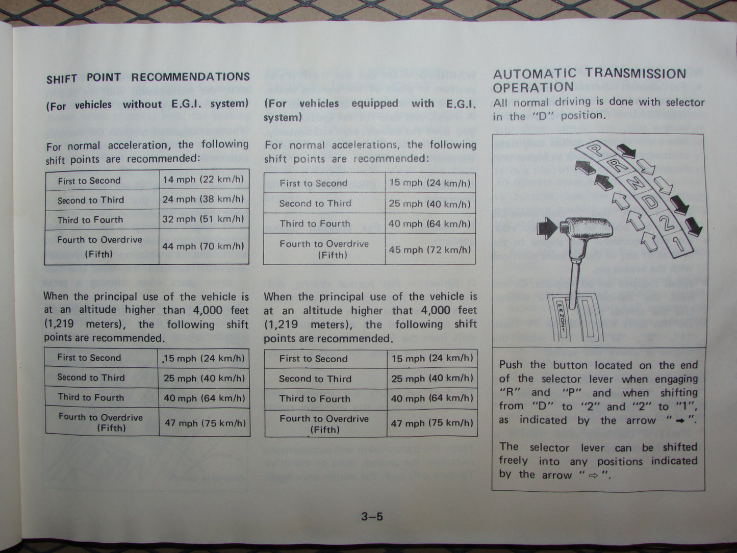 Mazda RX7 (1984) Owners Manual