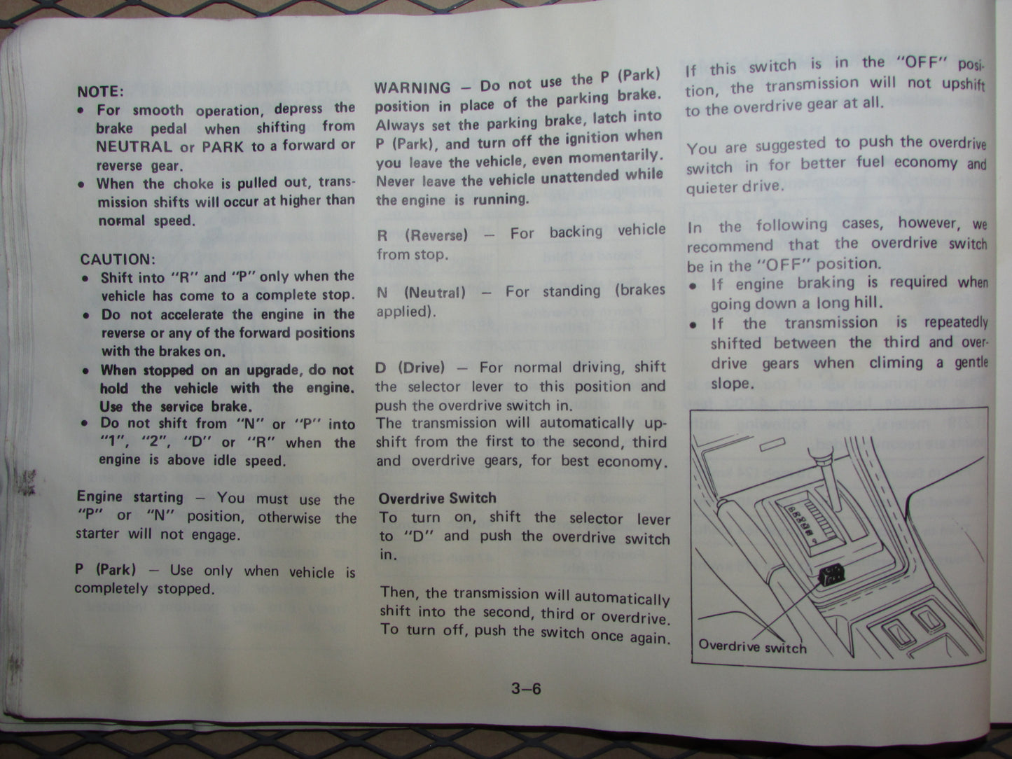 Mazda RX7 (1984) Owners Manual