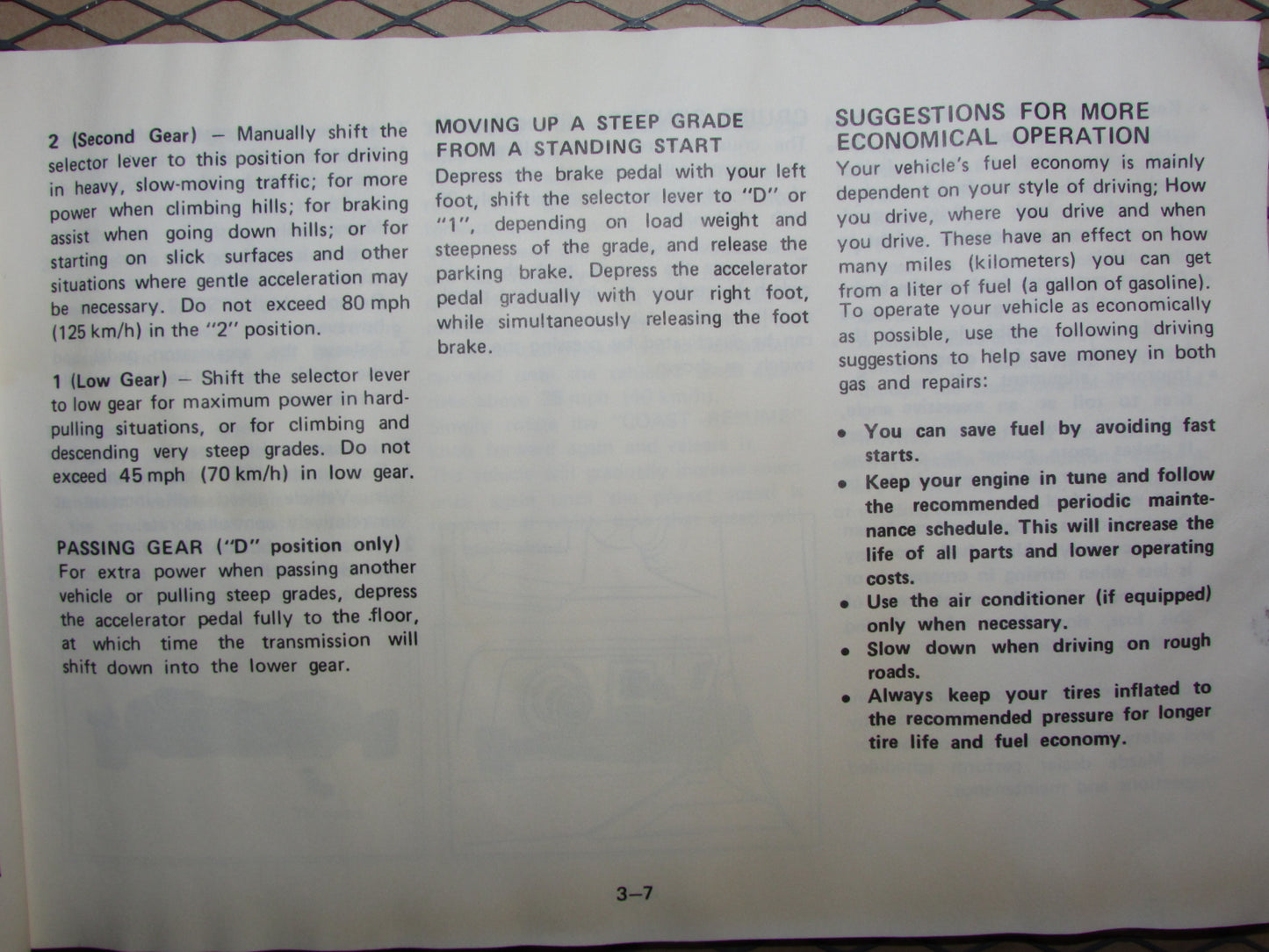 Mazda RX7 (1984) Owners Manual