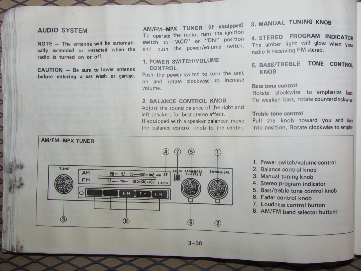 Mazda RX7 (1984) Owners Manual