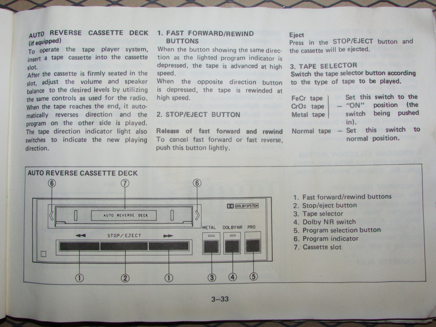 Mazda RX7 (1984) Owners Manual