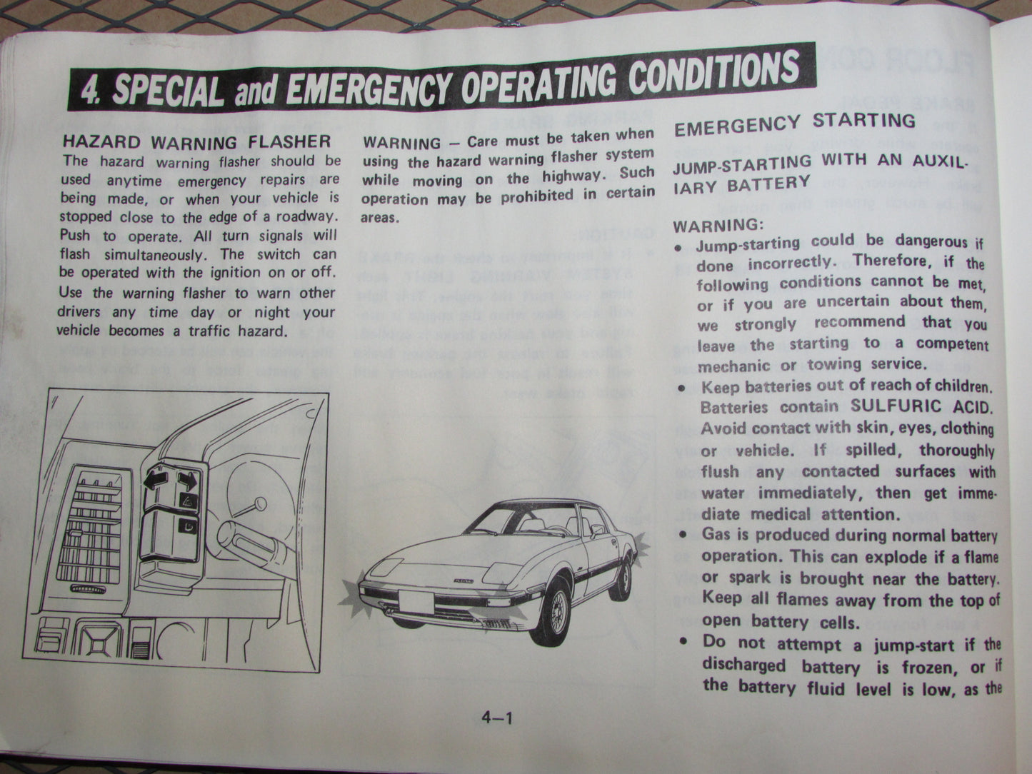 Mazda RX7 (1984) Owners Manual