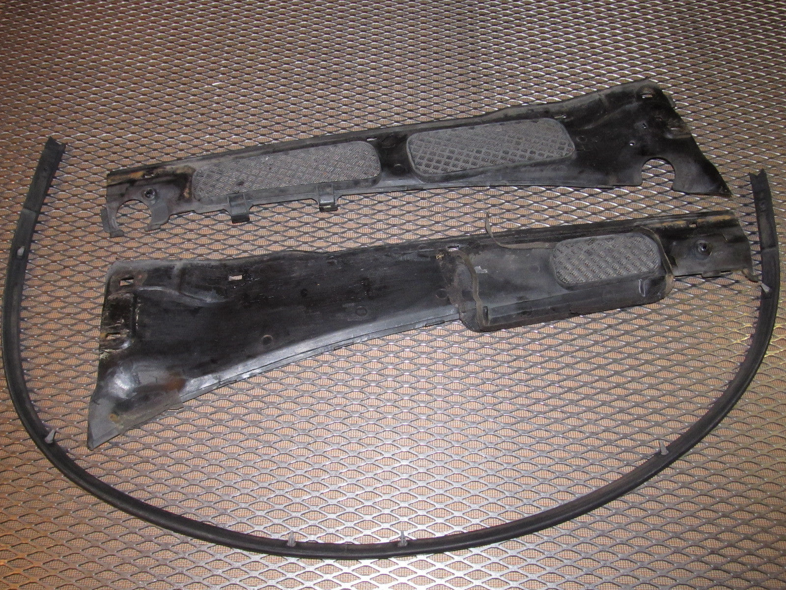 89 90 Nissan 240SX OEM Front Wiper Cowl Panel Set