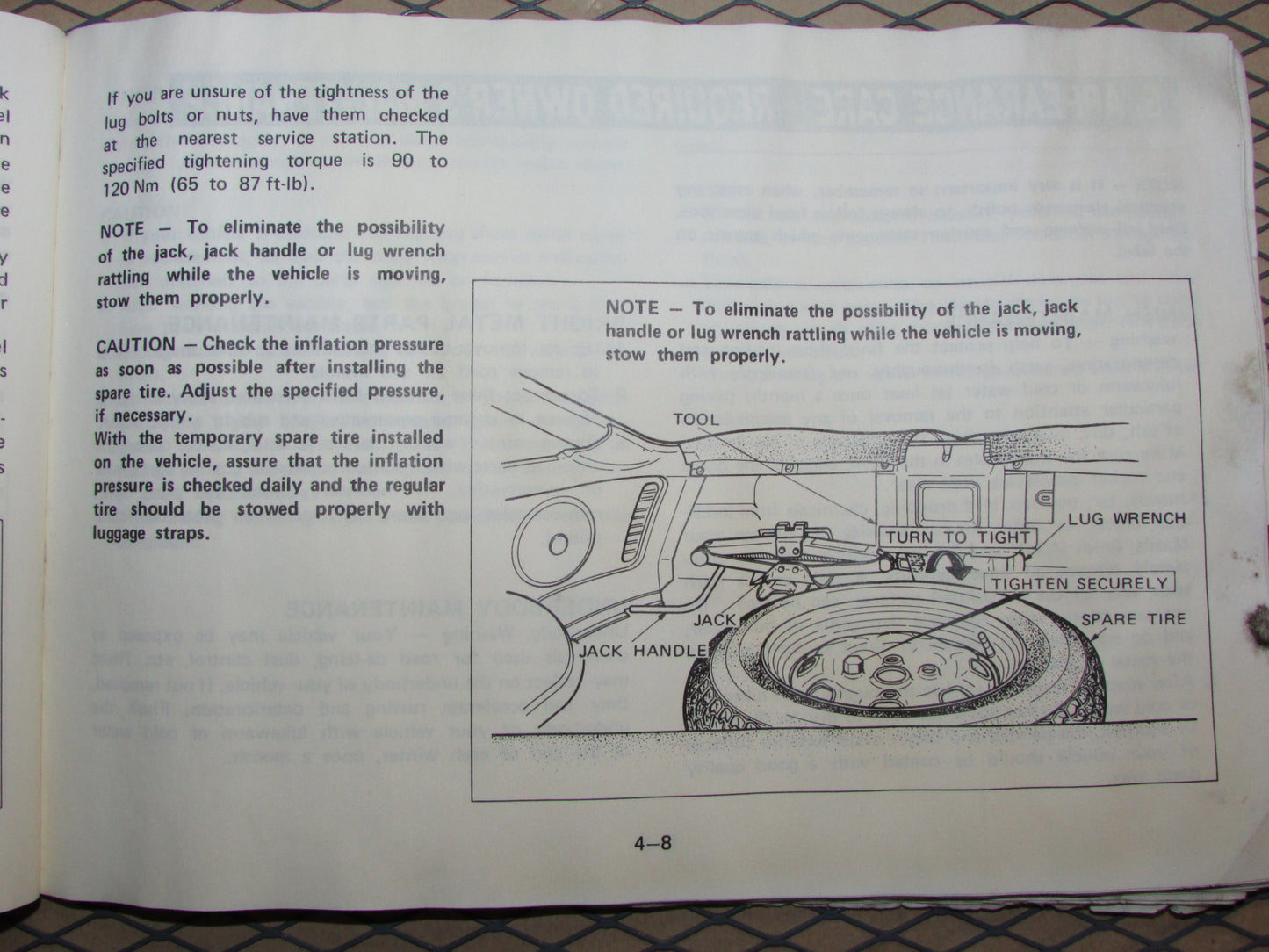 Mazda RX7 (1984) Owners Manual