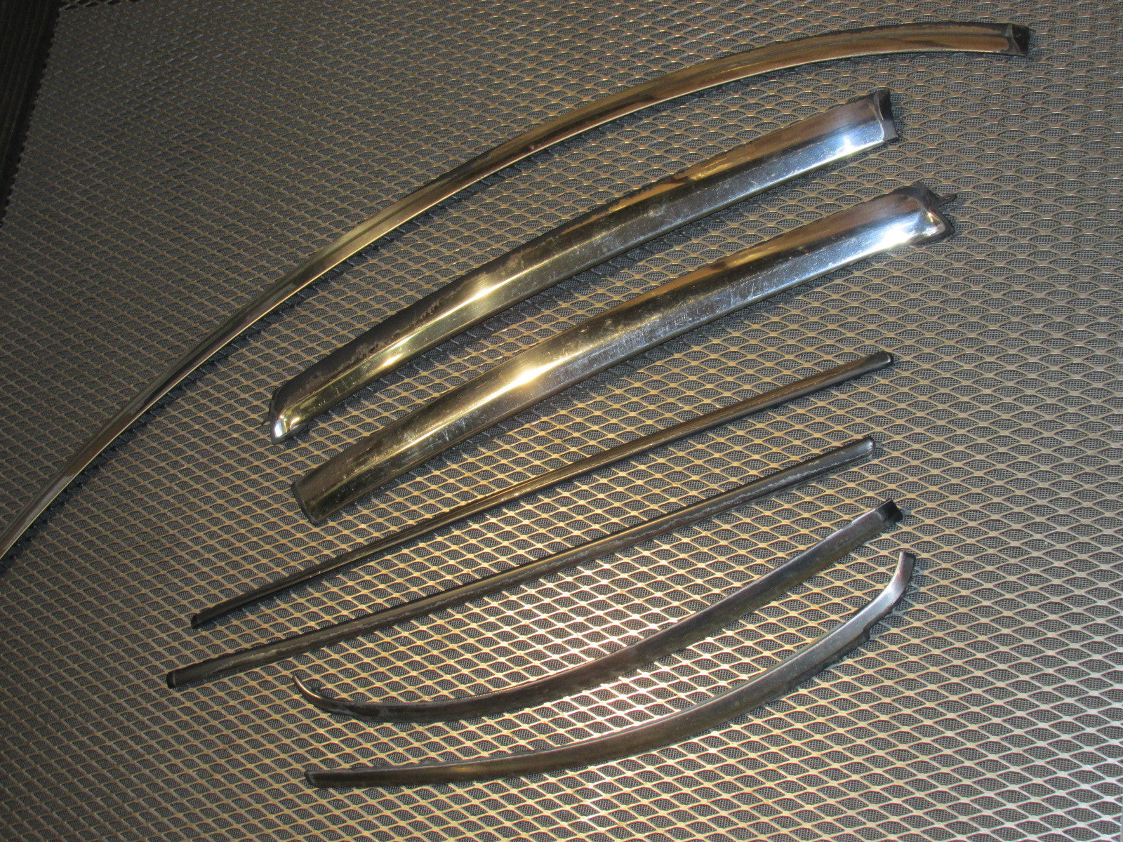 84 85 Mazda RX7 OEM Front Windshield Trim Moulding Set