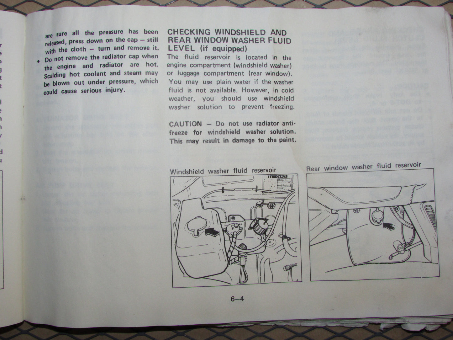 Mazda RX7 (1984) Owners Manual