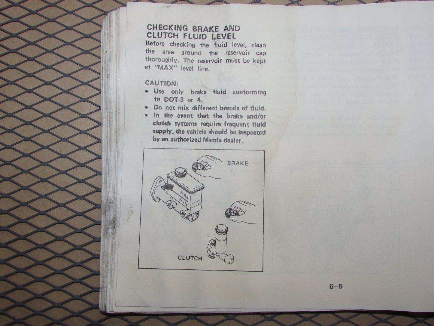 Mazda RX7 (1984) Owners Manual