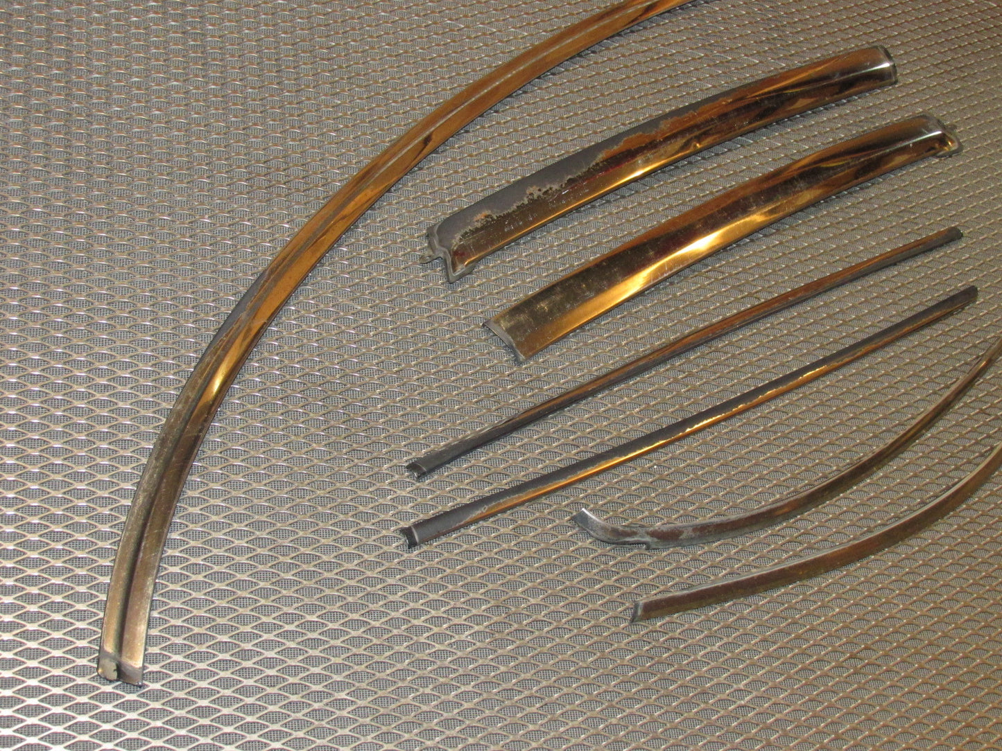 84 85 Mazda RX7 OEM Front Windshield Trim Moulding Set