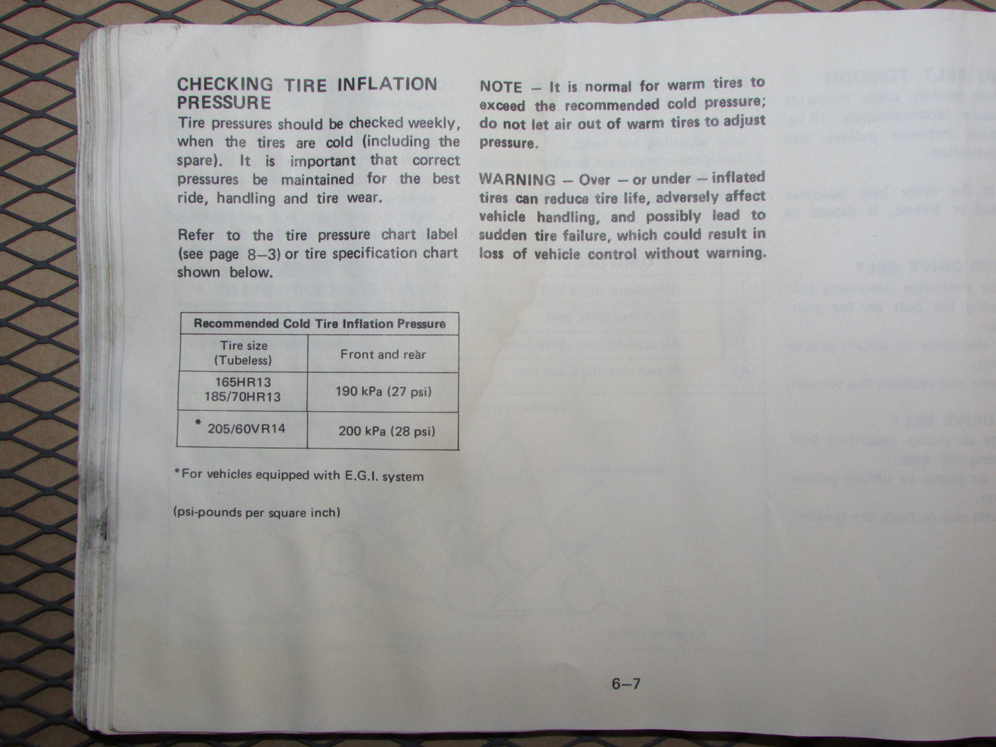 Mazda RX7 (1984) Owners Manual