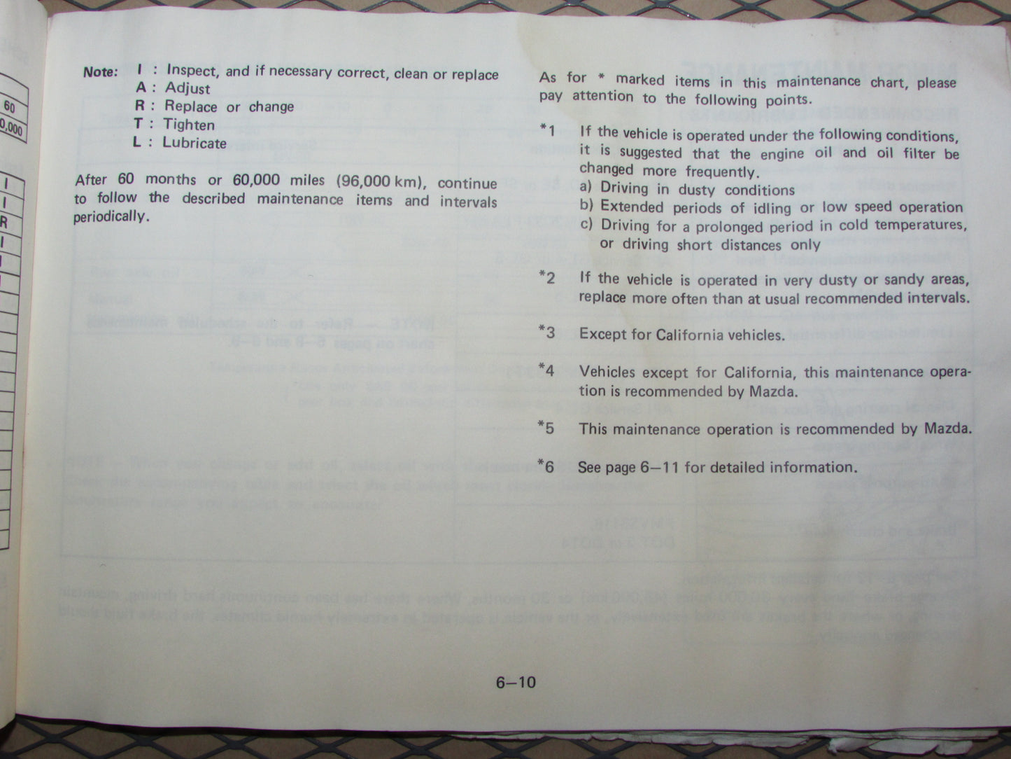 Mazda RX7 (1984) Owners Manual