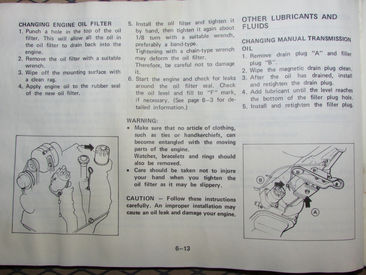 Mazda RX7 (1984) Owners Manual