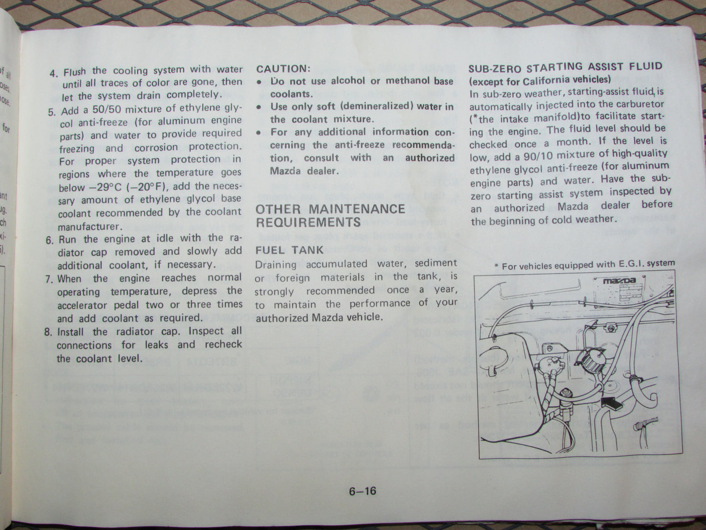 Mazda RX7 (1984) Owners Manual