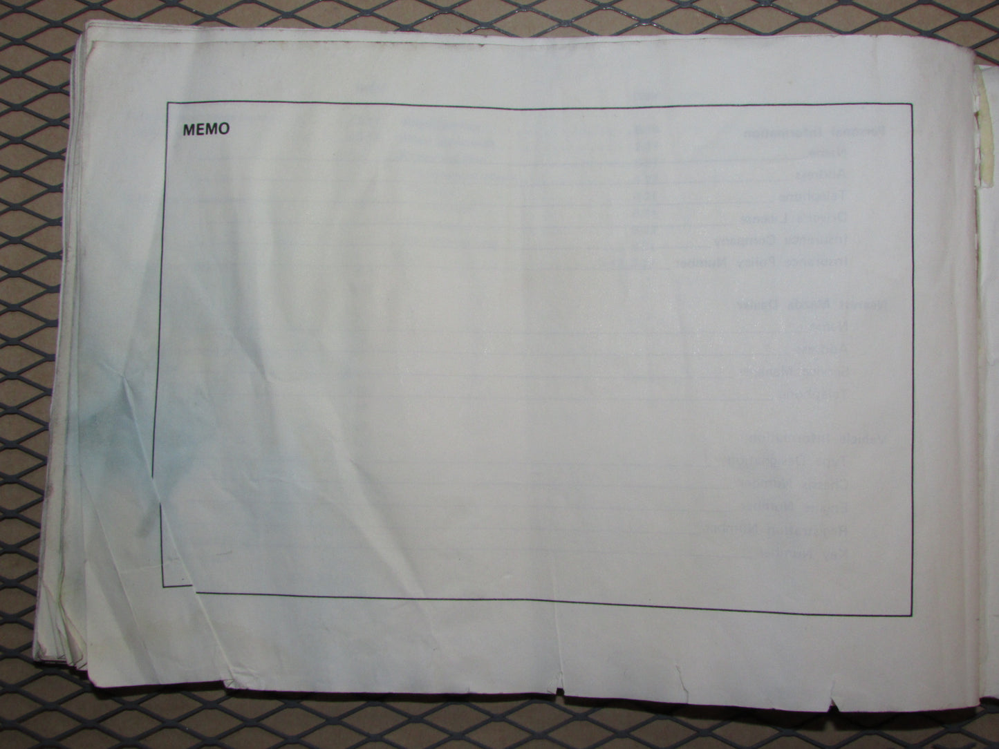 Mazda RX7 (1984) Owners Manual
