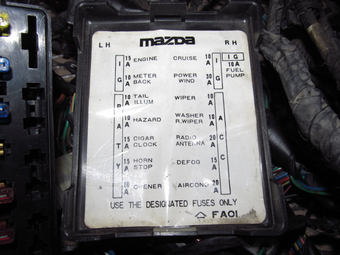 1983 Mazda RX7 OEM Headlight & Dash Wiring Harness