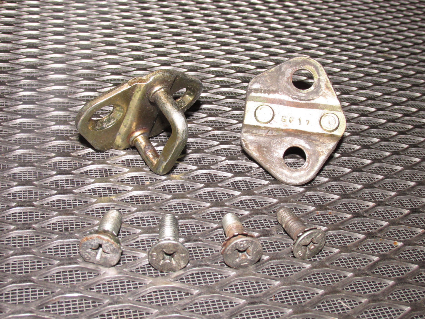 84 85 Mazda RX7 OEM Door Latch Striker - Set