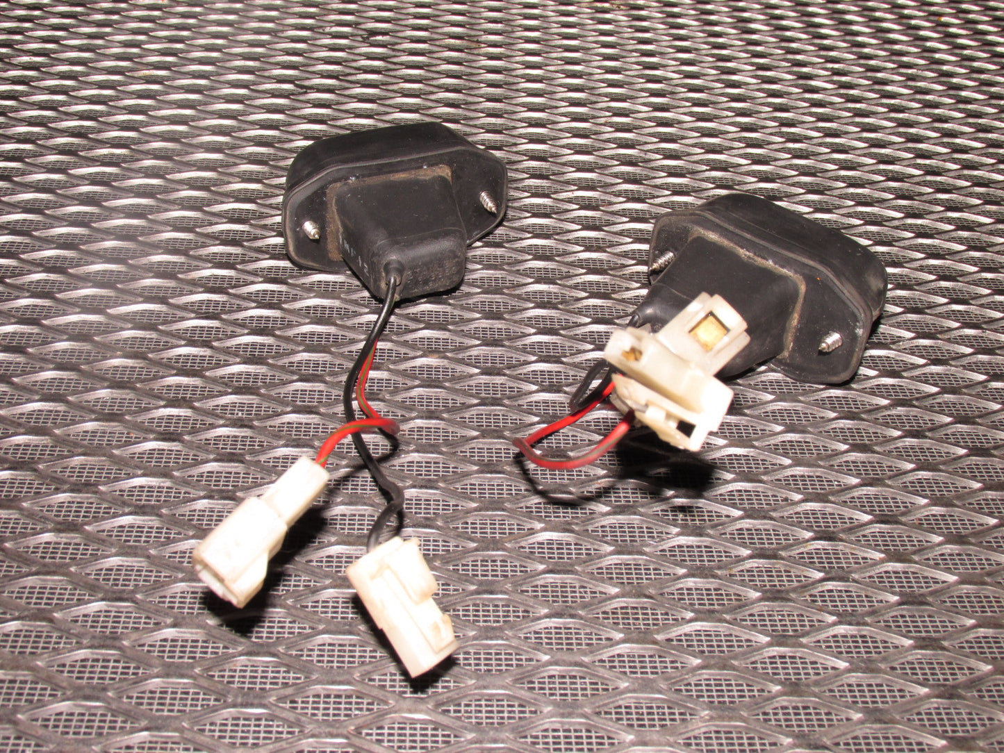 84 85 Mazda RX7 OEM Rear License Plate Light Lamp - Set
