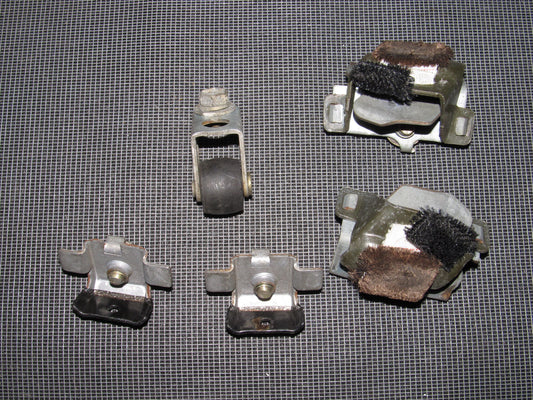 86 87 88 Toyota Supra OEM Door Window Stopper Roller Bracket - Left Set