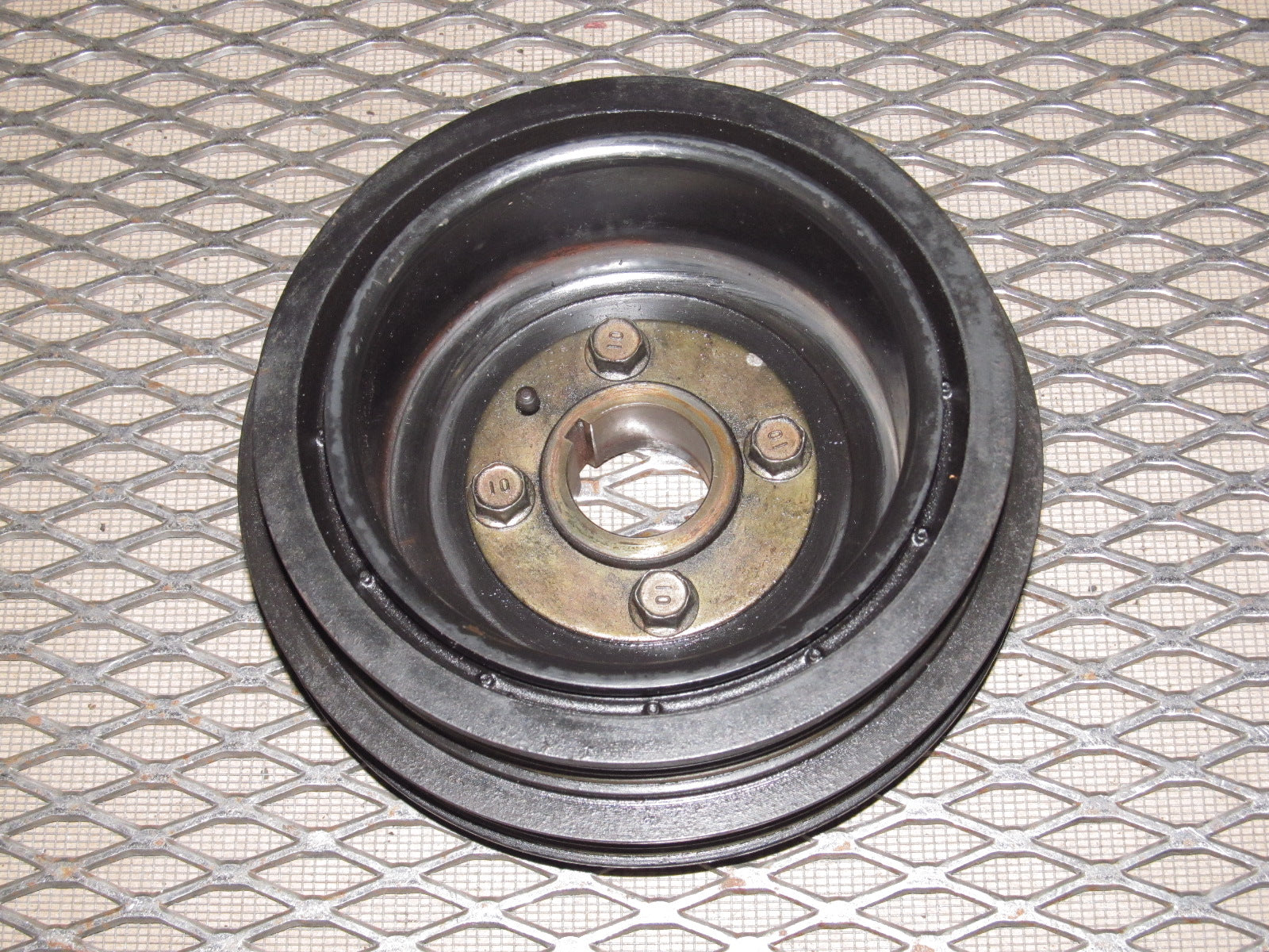 thumbnail image 2 of Used OEM Mazda Miata MX-5 NB Crank Pulley – Steel Stamped 1999-2005 2 of 6
