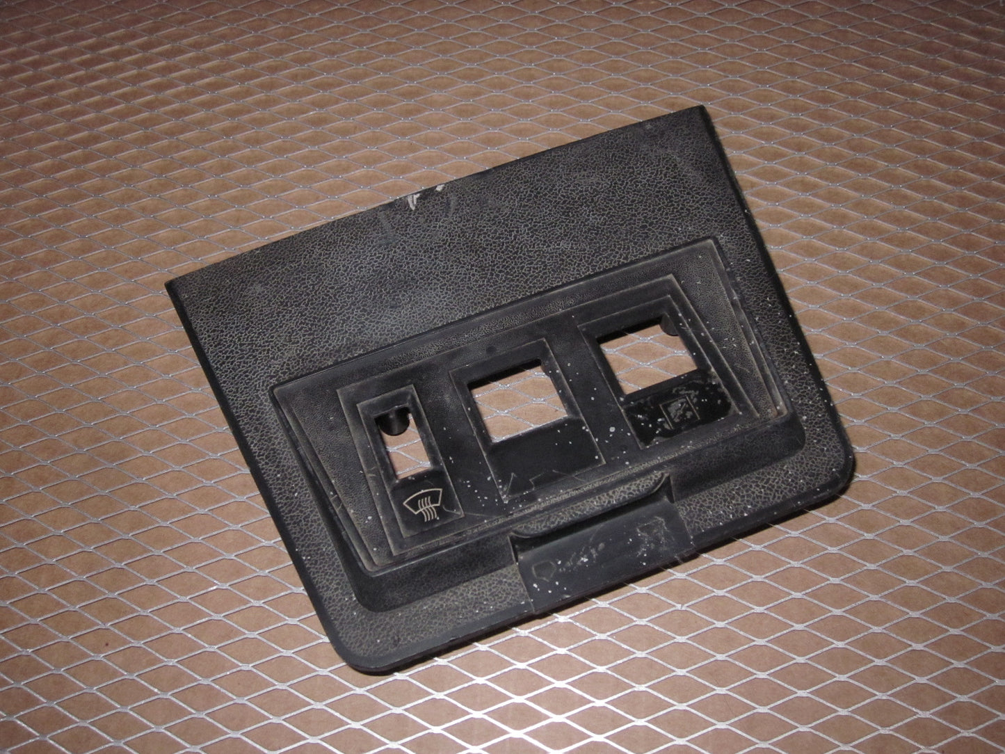 72 73 Datsun 240z OEM Console Defroster Switch Bezel Fuse Box Cover Panel