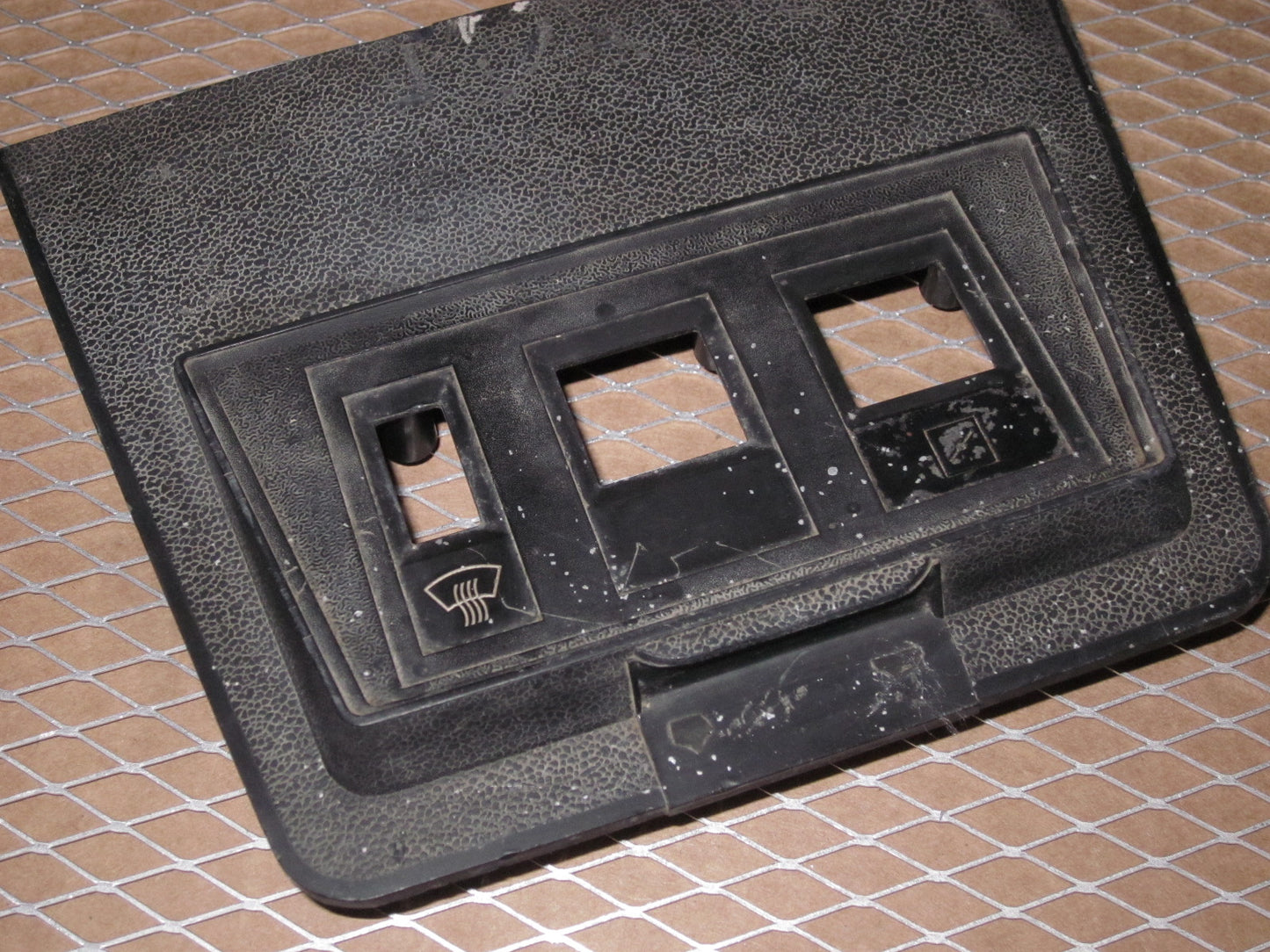 72 73 Datsun 240z OEM Console Defroster Switch Bezel Fuse Box Cover Panel