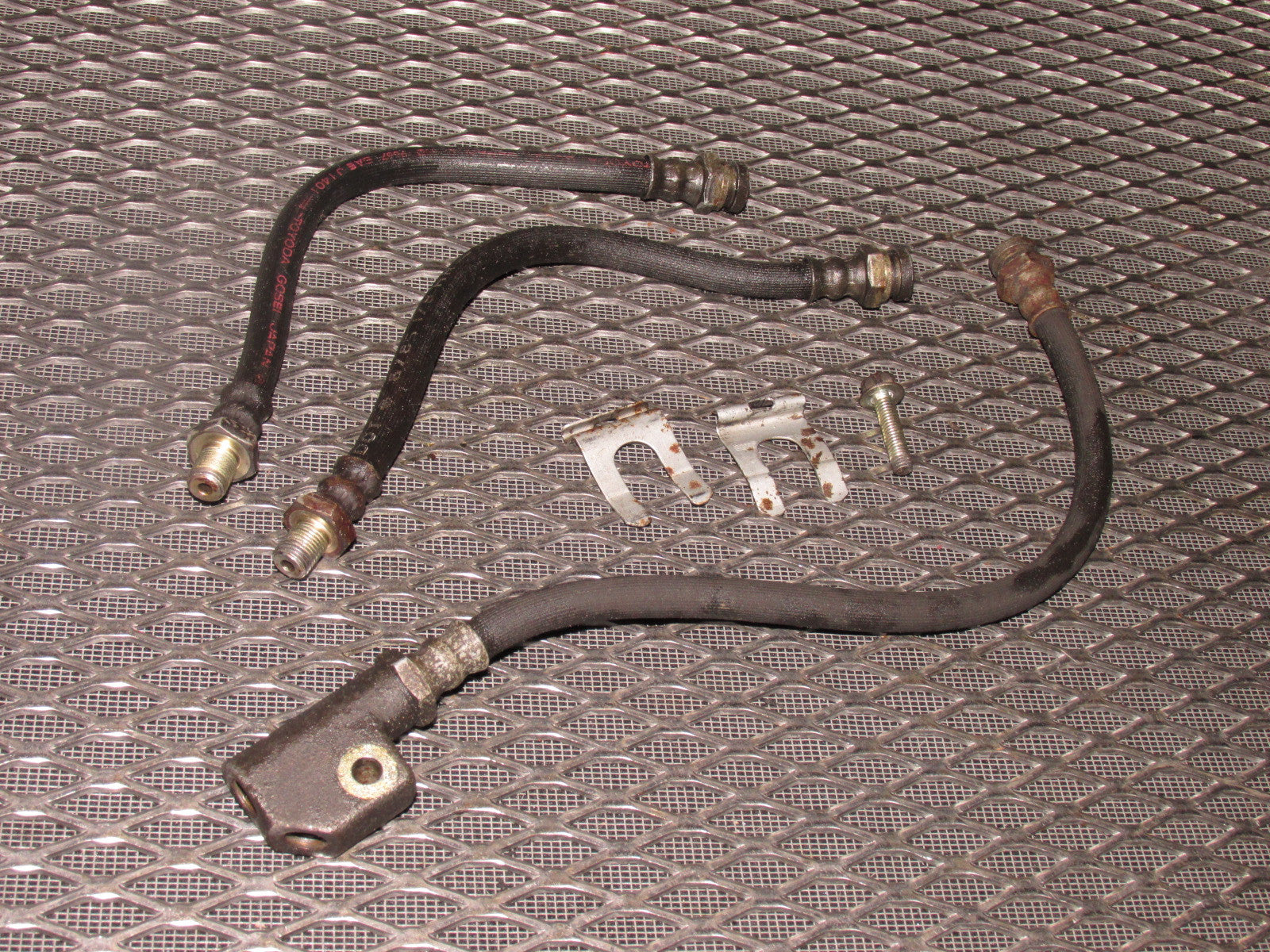 84 85 Mazda RX7 OEM Rear Brake Hose & Valve