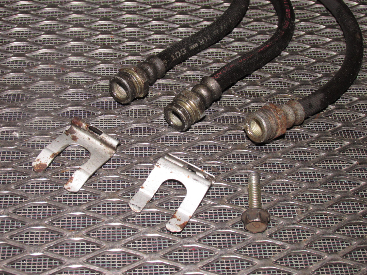 84 85 Mazda RX7 OEM Rear Brake Hose & Valve